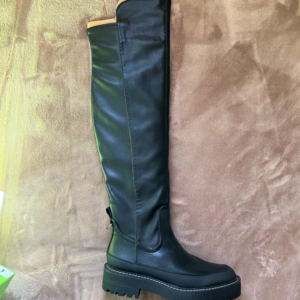 Sam Edelman Lerue New with box Tall OTK Nappa Black Boot,  Size 7.5.